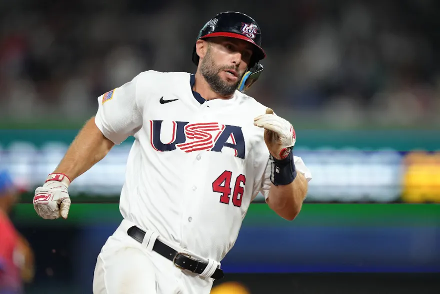 Paul Goldschmidt #46 of Team USA rounds third base as we look at our best Japan USA prop picks