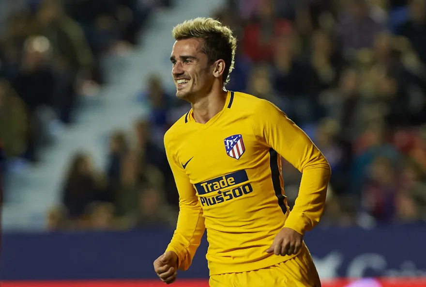Antoinne Griezmann of Club Atletico de Madrid celebrates after scoring a goal as we make our best prop picks and prediction for the second leg of the Champions League quarterfinal between Borussia Dortmund and Atletico Madrid. 