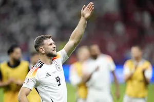 Germany's Niclas Fullkrug gestures towards the crowd as we look at our Euro 2024 bracket.