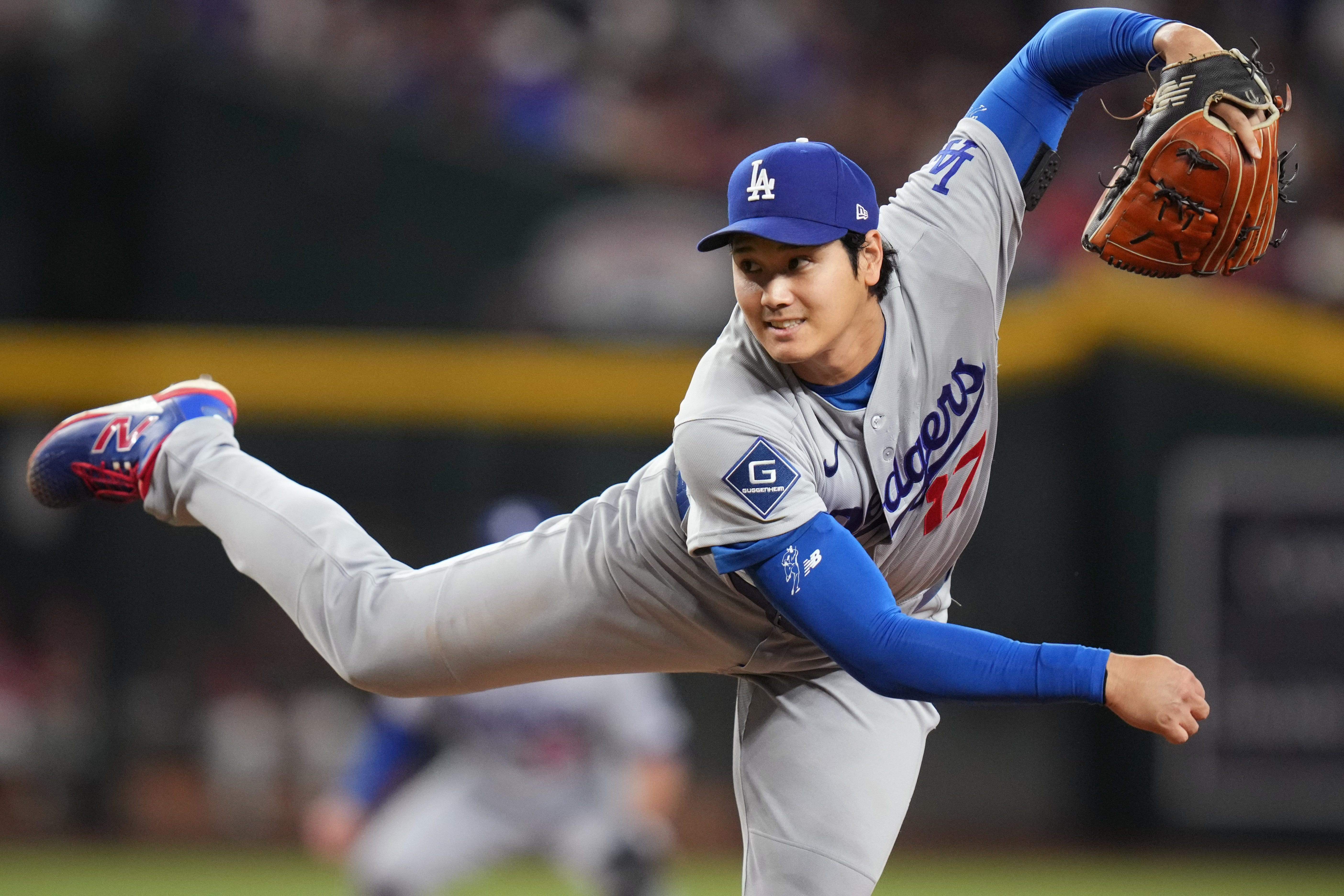 Los Angeles Dodgers left-hander Shohei Ohtani - who's featured in my best NRFI bets today - pitches. 