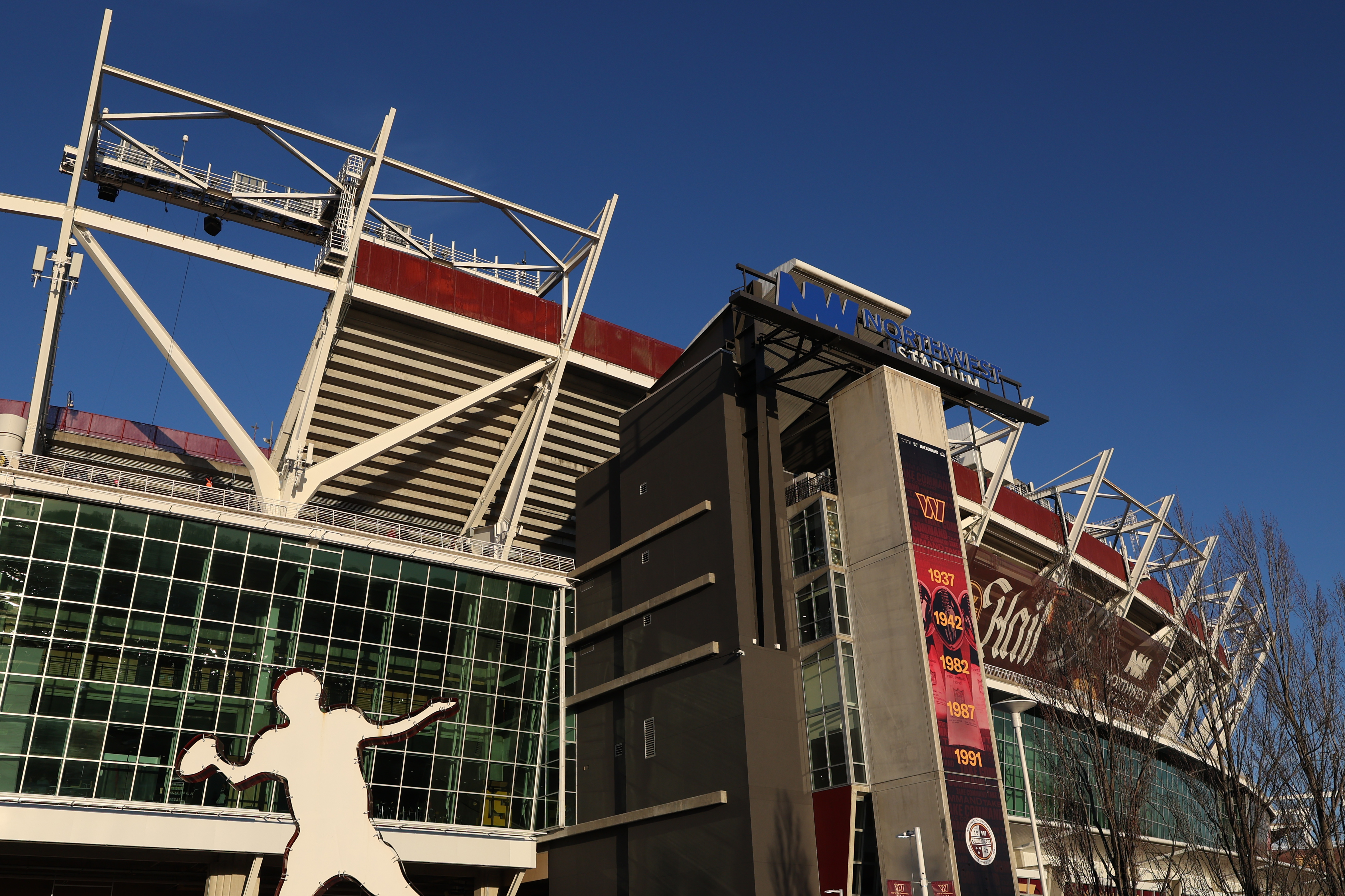 General view of Northwest Stadium as we break down the latest Cowboys vs. Commanders weather report for NFL Christmas Day.