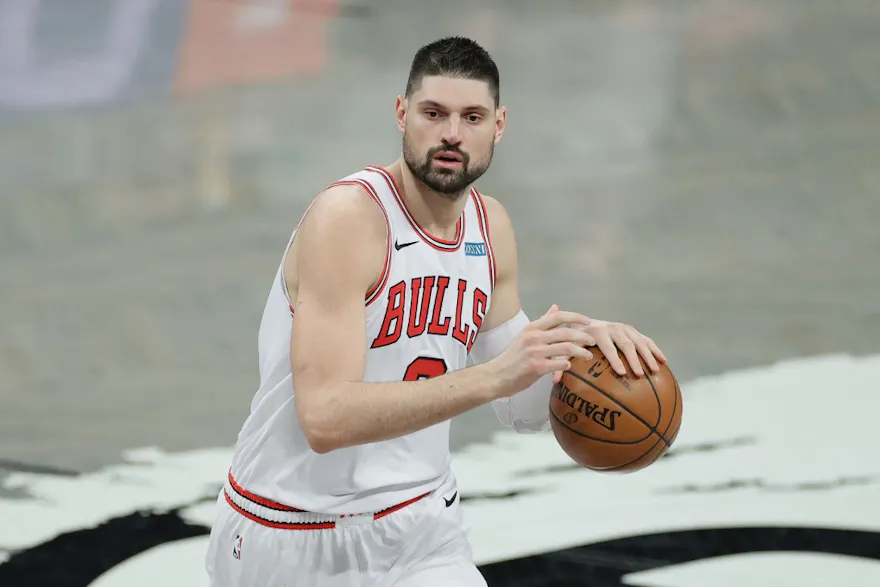 Nikola Vucevic #9 of the Chicago Bulls features in our NBA Parlays Today