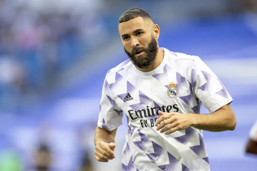 Karim Benzema of Real Madrid during La Liga Santader match between Real Madrid and Real Betis.