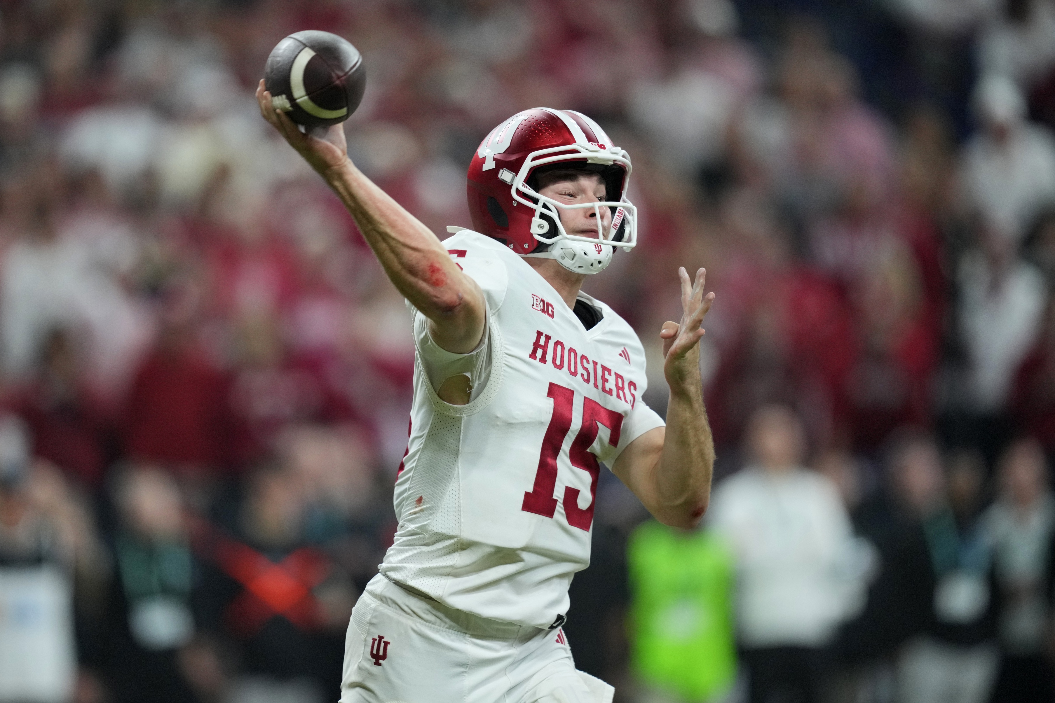 Indiana Hoosiers quarterback Fernando Mendoza passes as we look at the College Football Bowl Game Odds.