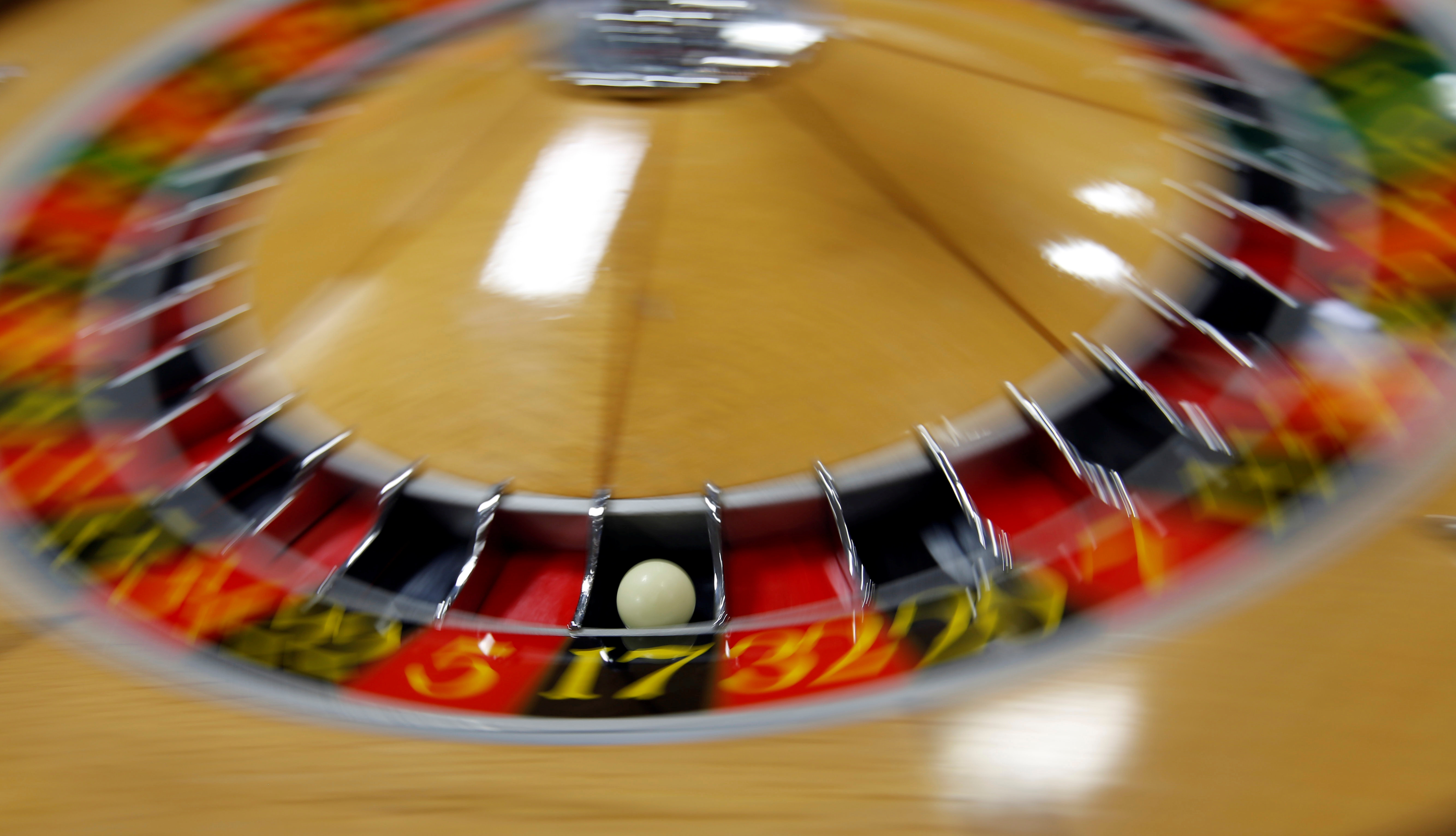 A ball is seen in the spinning wheel on a roulette table as we look at Maine's steps to ban sweepstakes casinos.