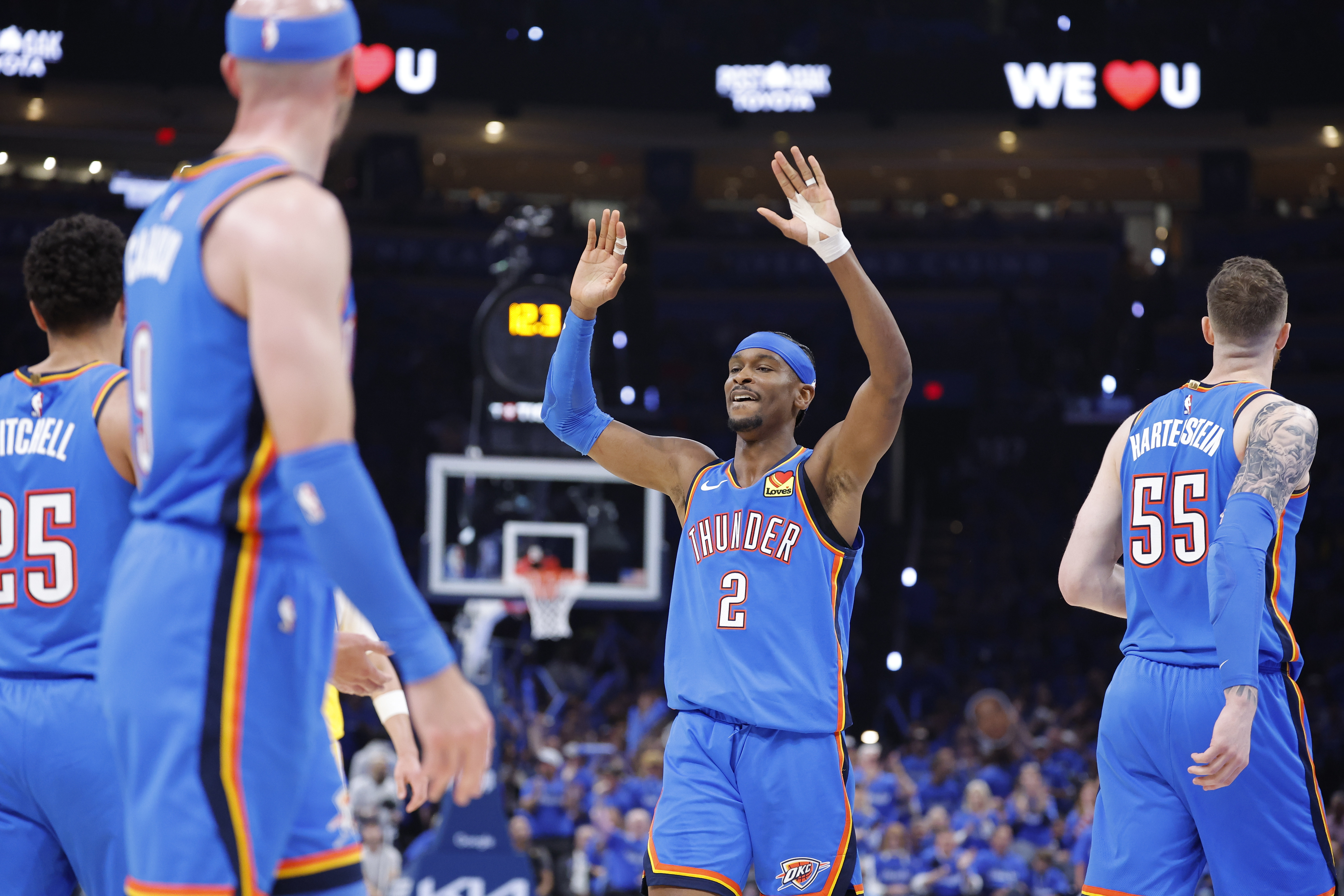Oklahoma City Thunder guard Shai Gilgeous-Alexander has OKC atop the NBA championship odds.