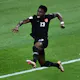 Canada's forward #19 Alphonso Davies celebrates scoring his team's first goal during the Qatar 2022 World Cup Group F football match between Croatia and Canada at the Khalifa International Stadium in Doha on Nov. 27.