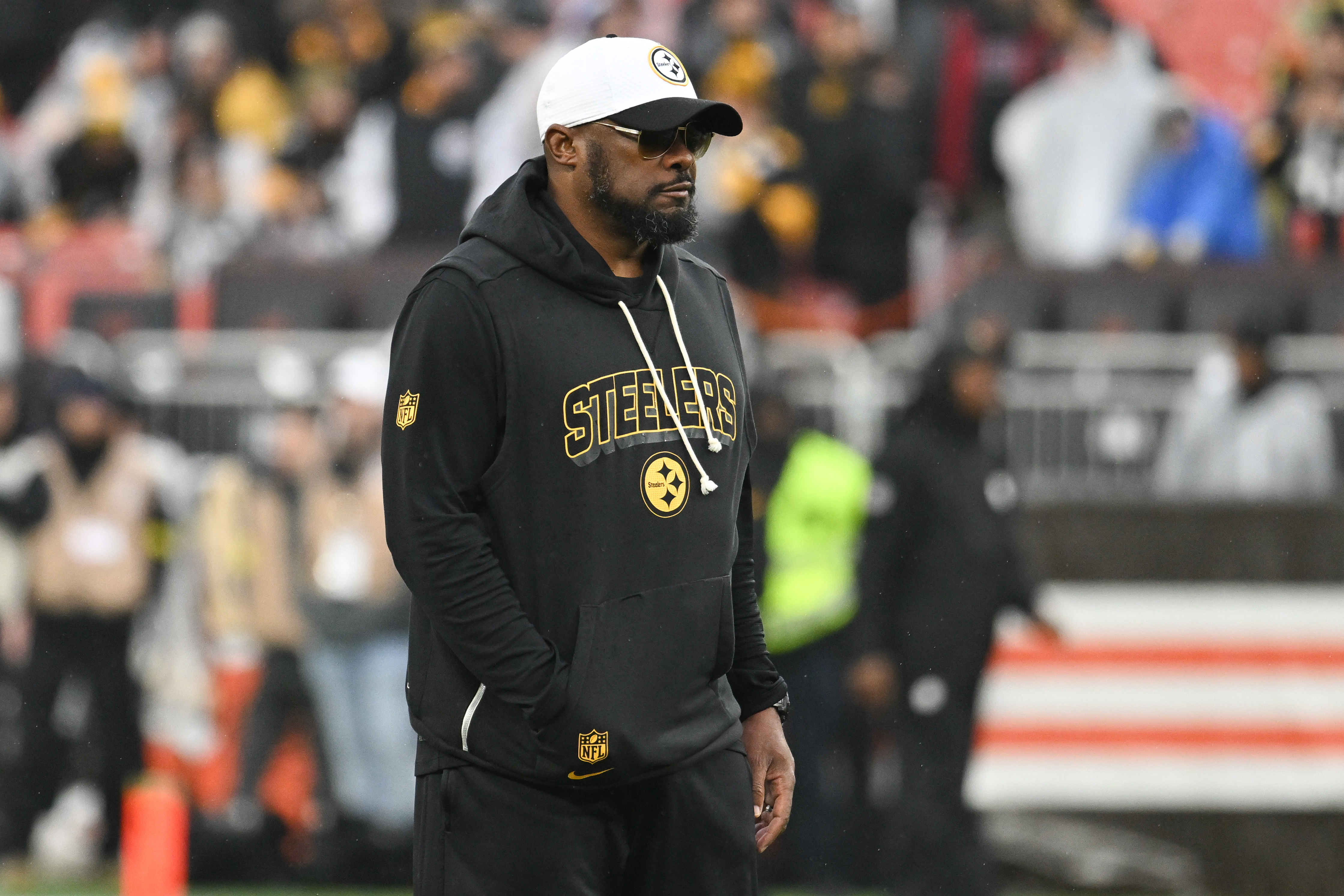 Former Pittsburgh Steelers head coach Mike Tomlin looks on as we break down if Mike Tomlin will coach in 2026?