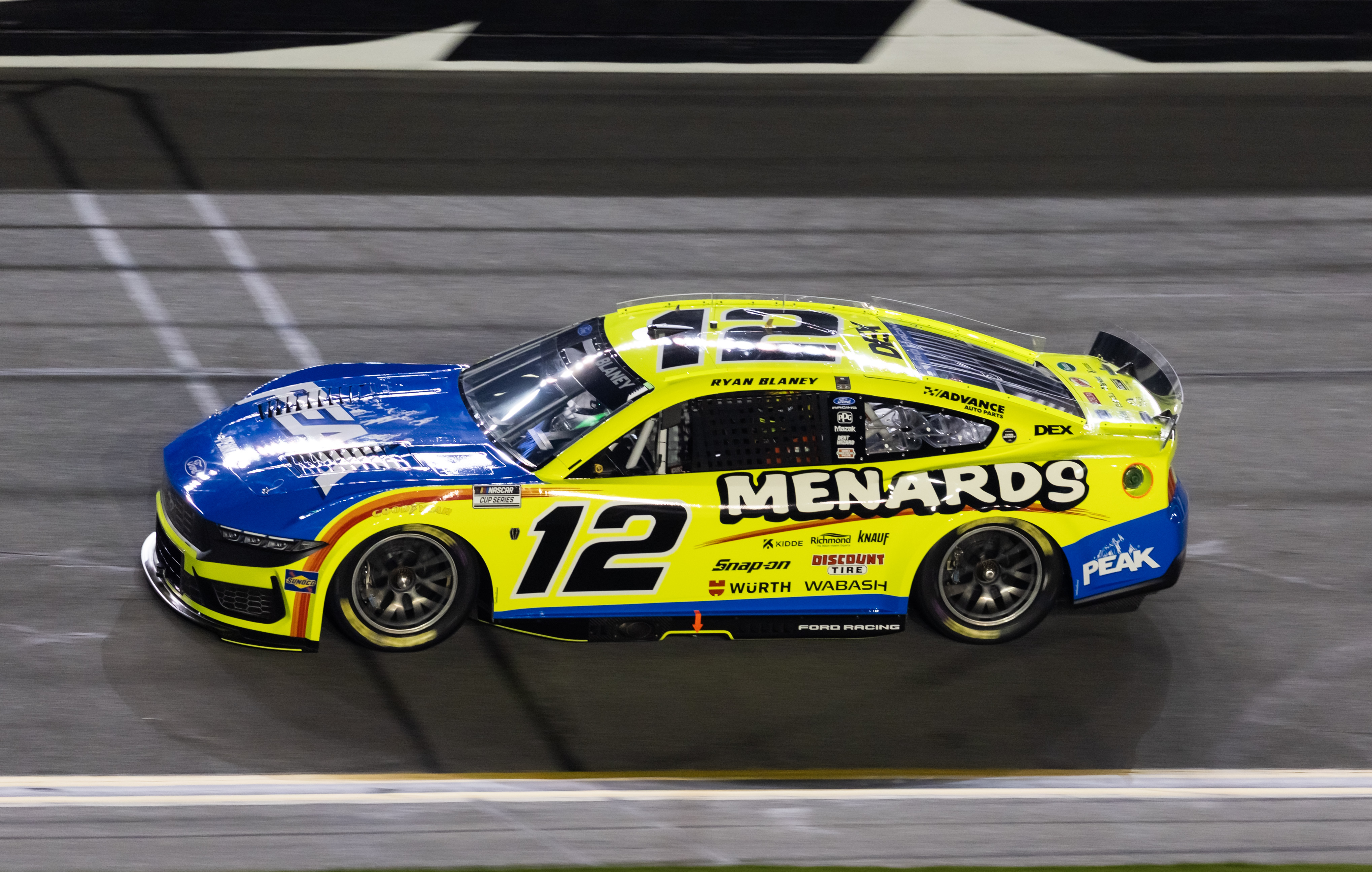 NASCAR Cup Series driver Ryan Blaney (12), who is featured in our NASCAR AI predictions for the Autotrader 400 at Atlanta, shown during qualifying.