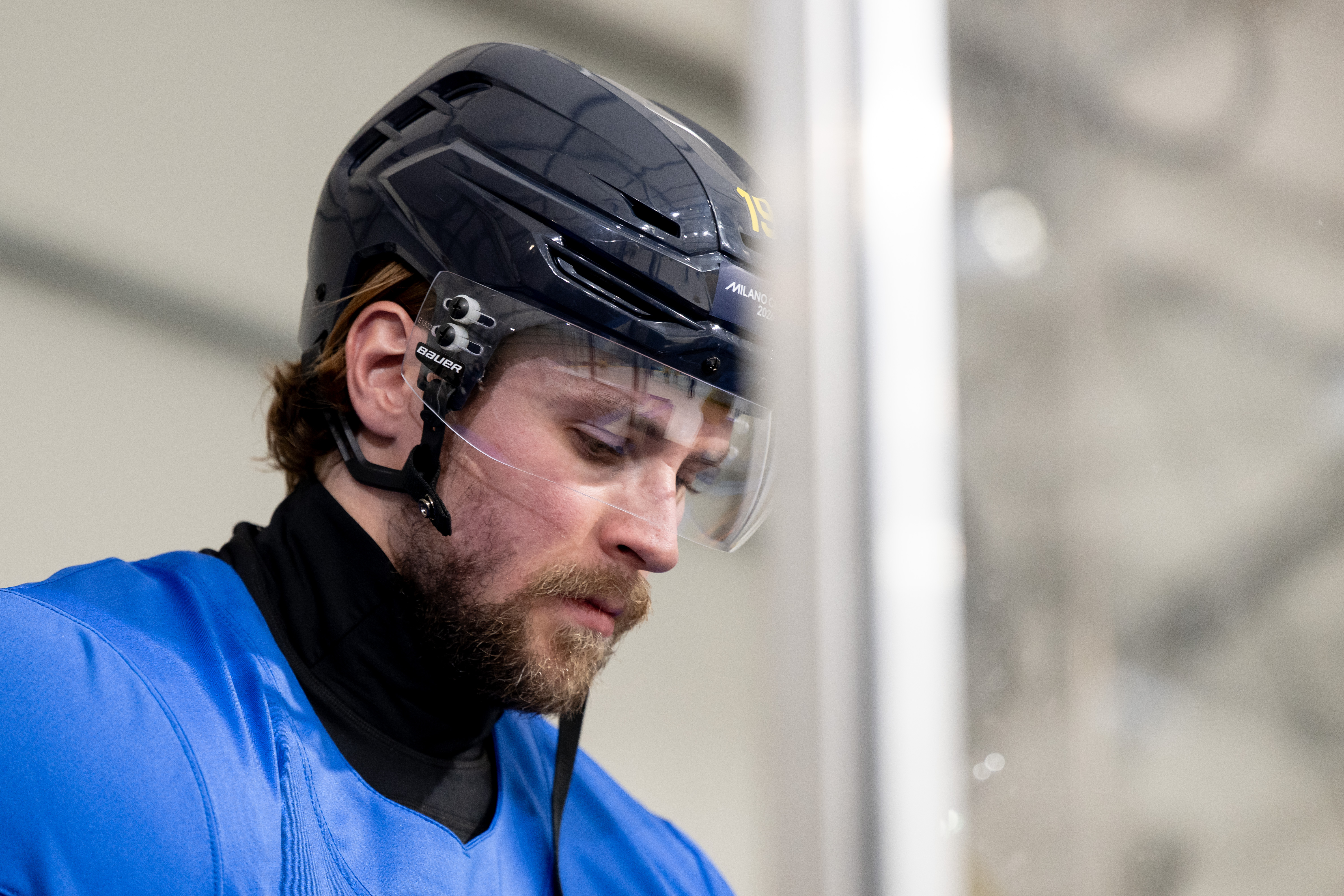 Adrian Kempe before practice in Italy as we offer our Sweden vs. Italy prediction and best bets today.