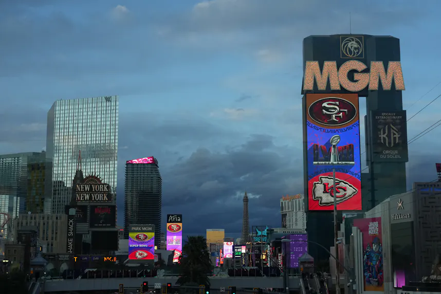 The MGM Grand hotel and casino on the strip as we look at MGM Resorts International Q3 earnings