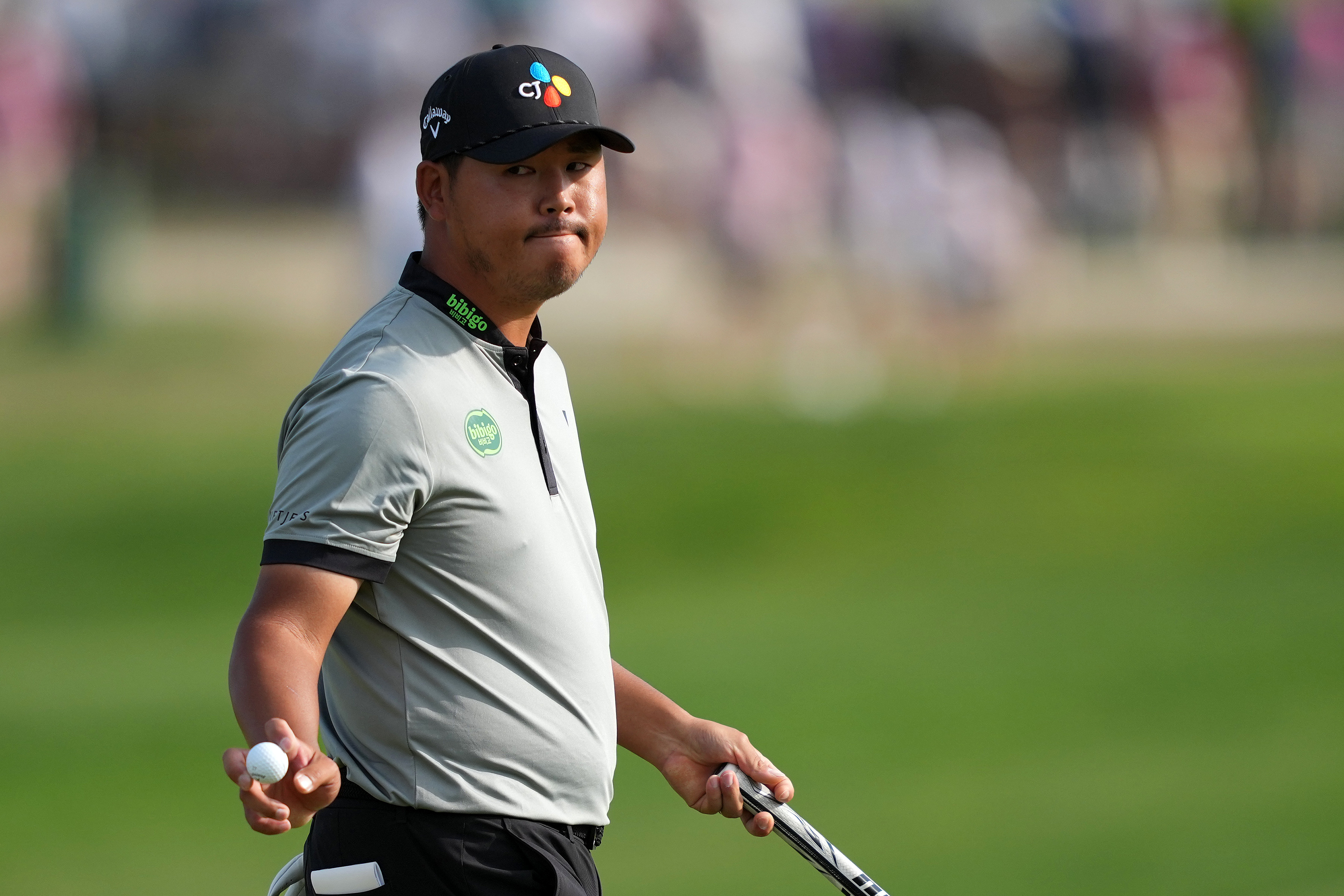  Si Woo Kim reacts as we break down our CJ Cup Byron Nelson first-Round leader prediction & odds.