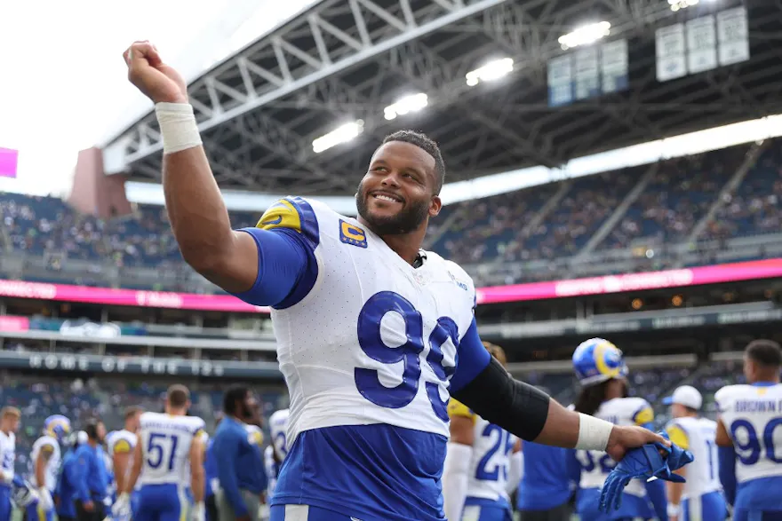 Aaron Donald of the Los Angeles Rams is featured in our top Rams vs. Colts prediction.