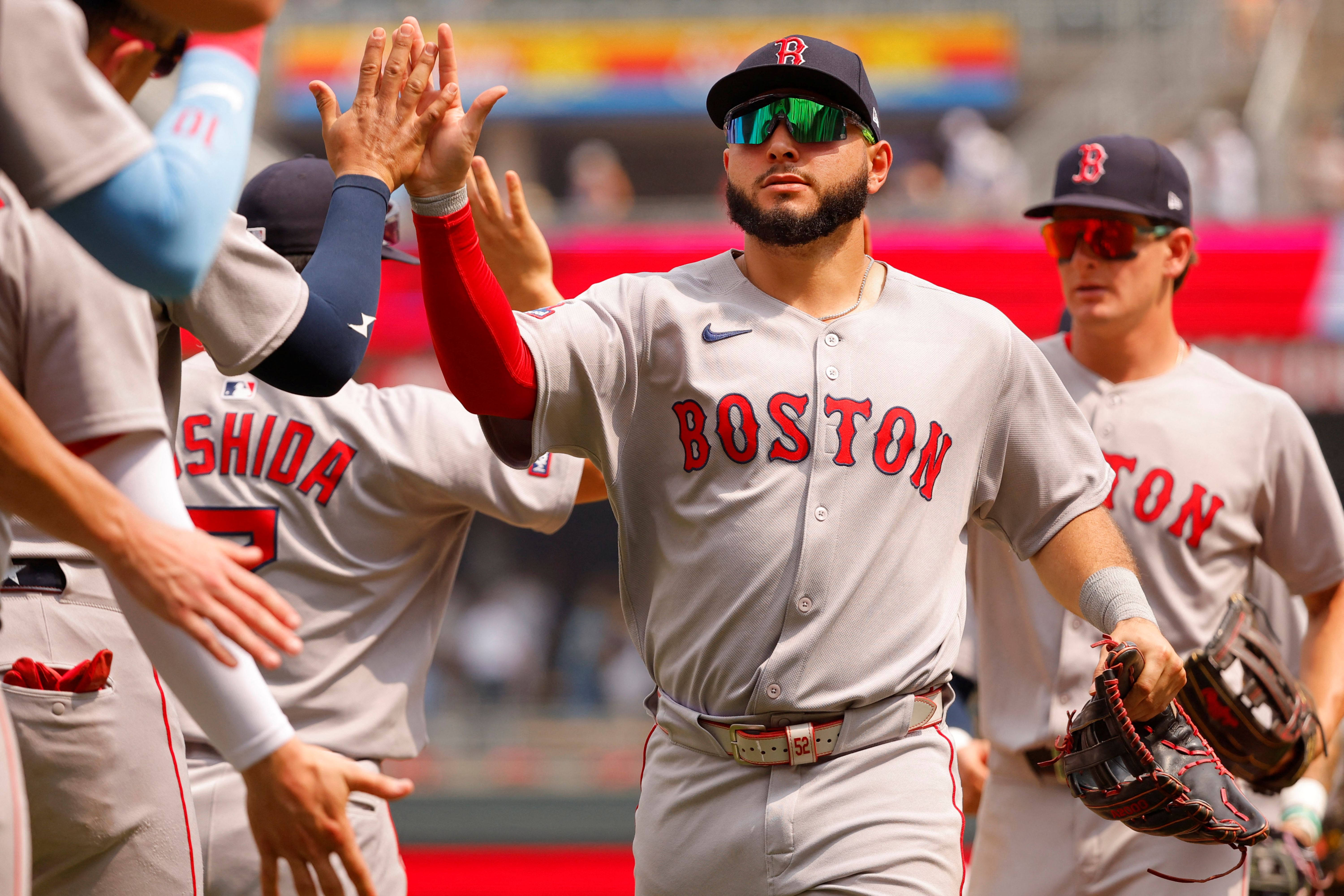 Boston Red Sox right fielder Wilyer Abreu celebrates, and he's key as we look at our Israel vs. Venezuela predictions.