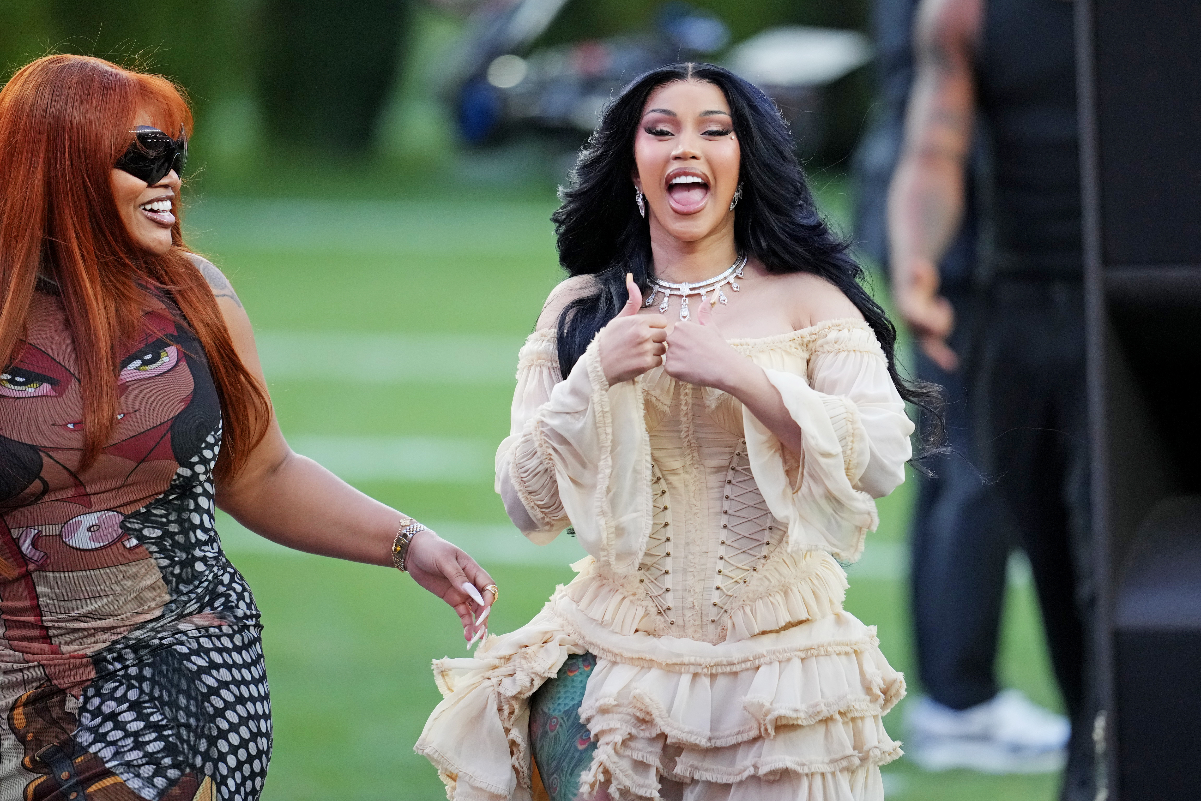 Cardi B arrives for the halftime show as we look at prediction markets having issues with contracts over her appearance.