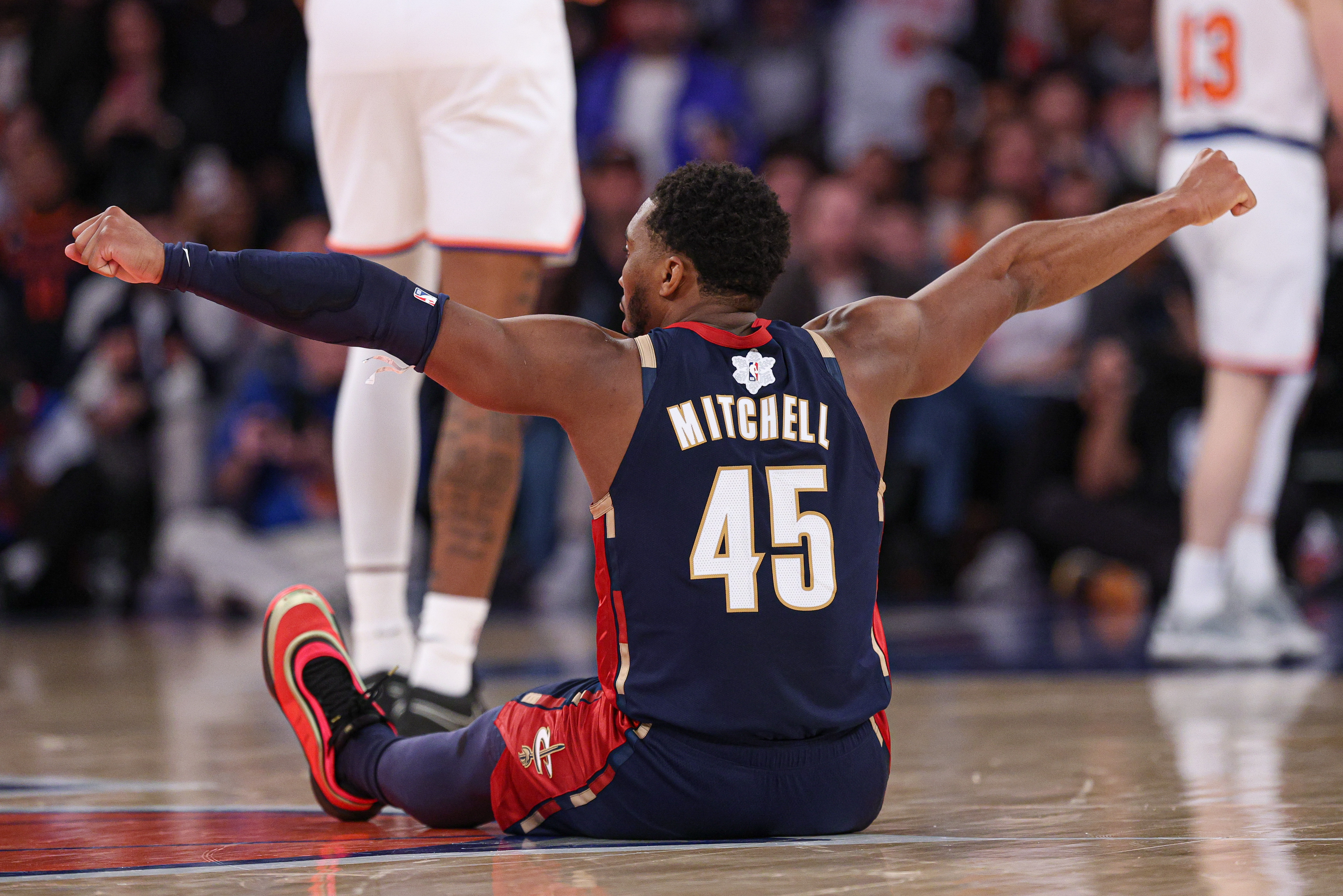 Cleveland Cavaliers guard Donovan Mitchell reacts as we make our best Suns vs. Cavaliers player props