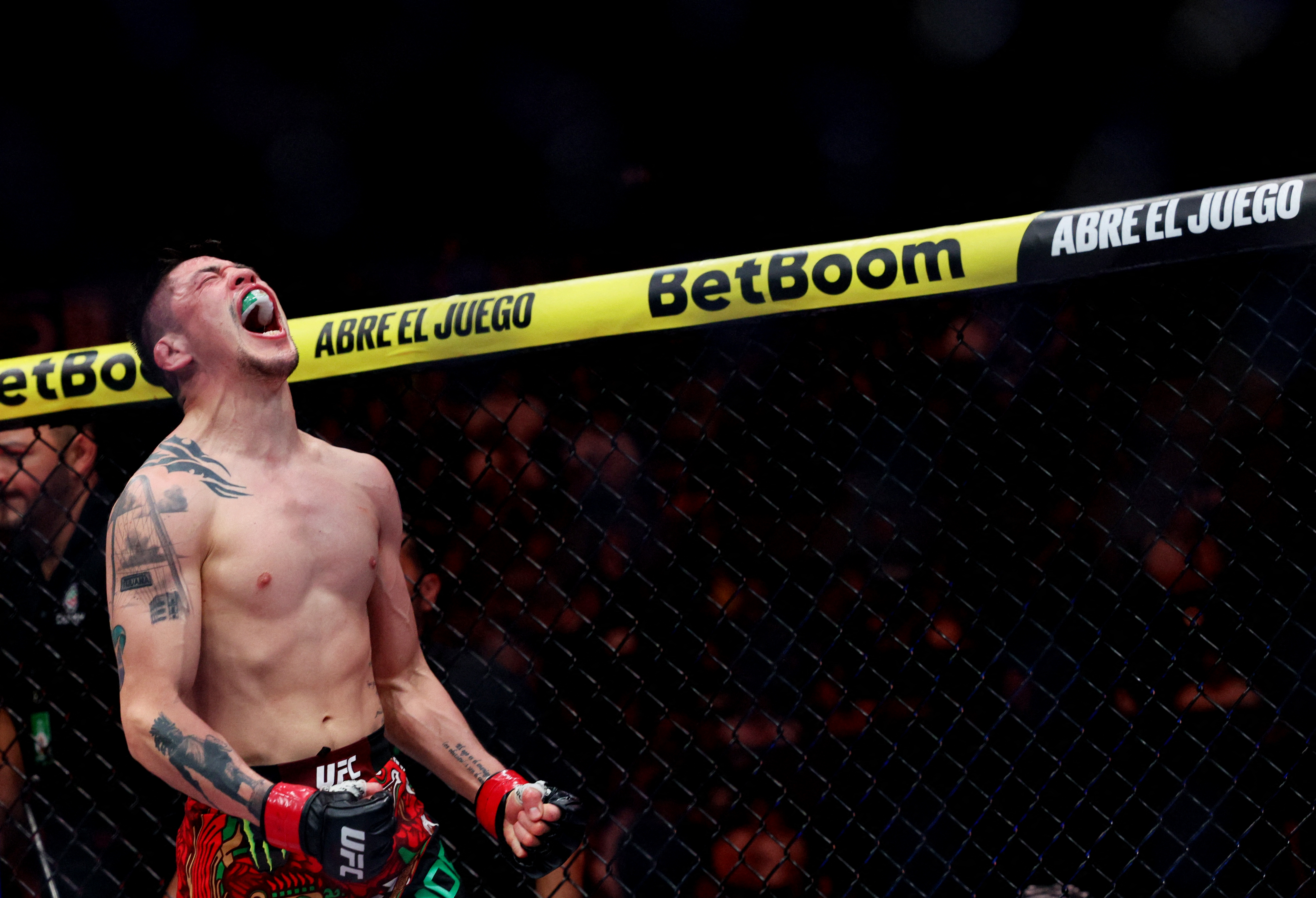 Brandon Moreno celebrates as we look at the best UFC Fight Night odds for Moreno vs. Kavanagh.