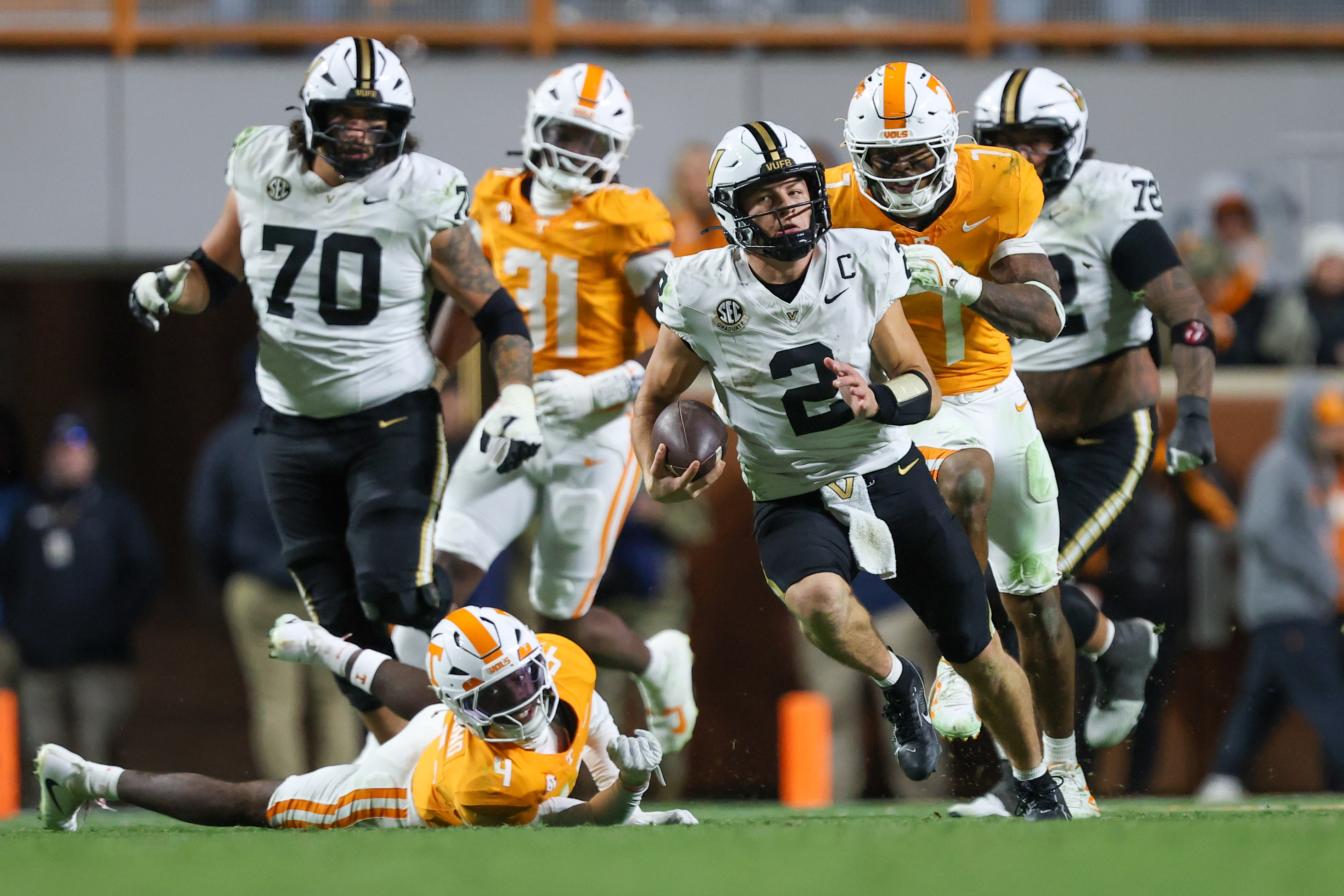 Vanderbilt's Diego Pavia leads the Commodores against Iowa in one of the biggest matchups of our college bowl game predictions, the ReliaQuest Bowl. 