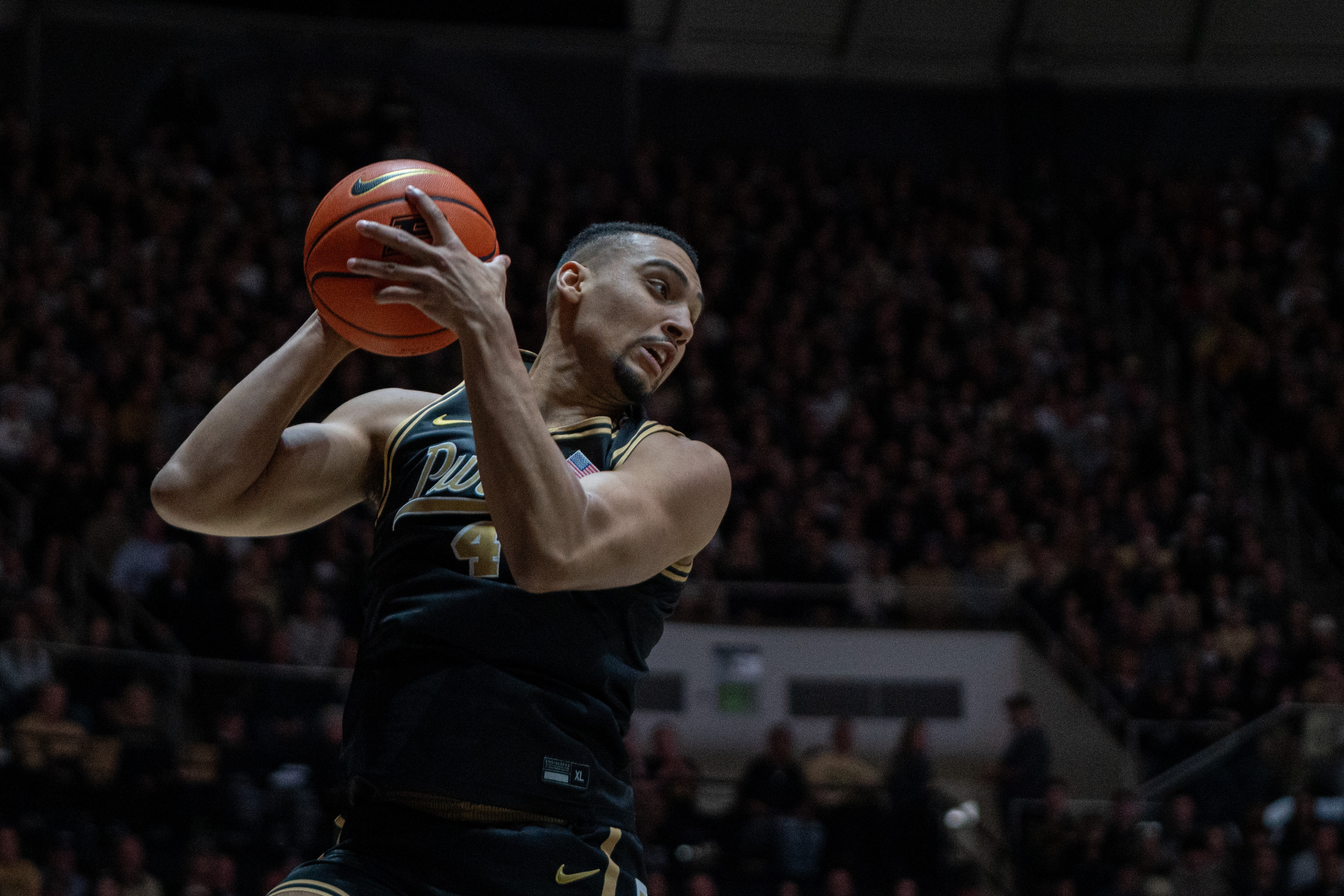 Purdue Boilermakers forward Trey Kaufman-Renn secures a rebound as we make our best Texas vs. Purdue prediction and parlay.