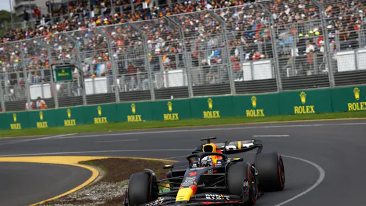 Max Verstappen drives the Red Bull Racing RB19 during the Formula 1 Rolex Australian Grand Prix 2023, 3rd round on the Albert Park Circuit, in Melbourne, Australia.