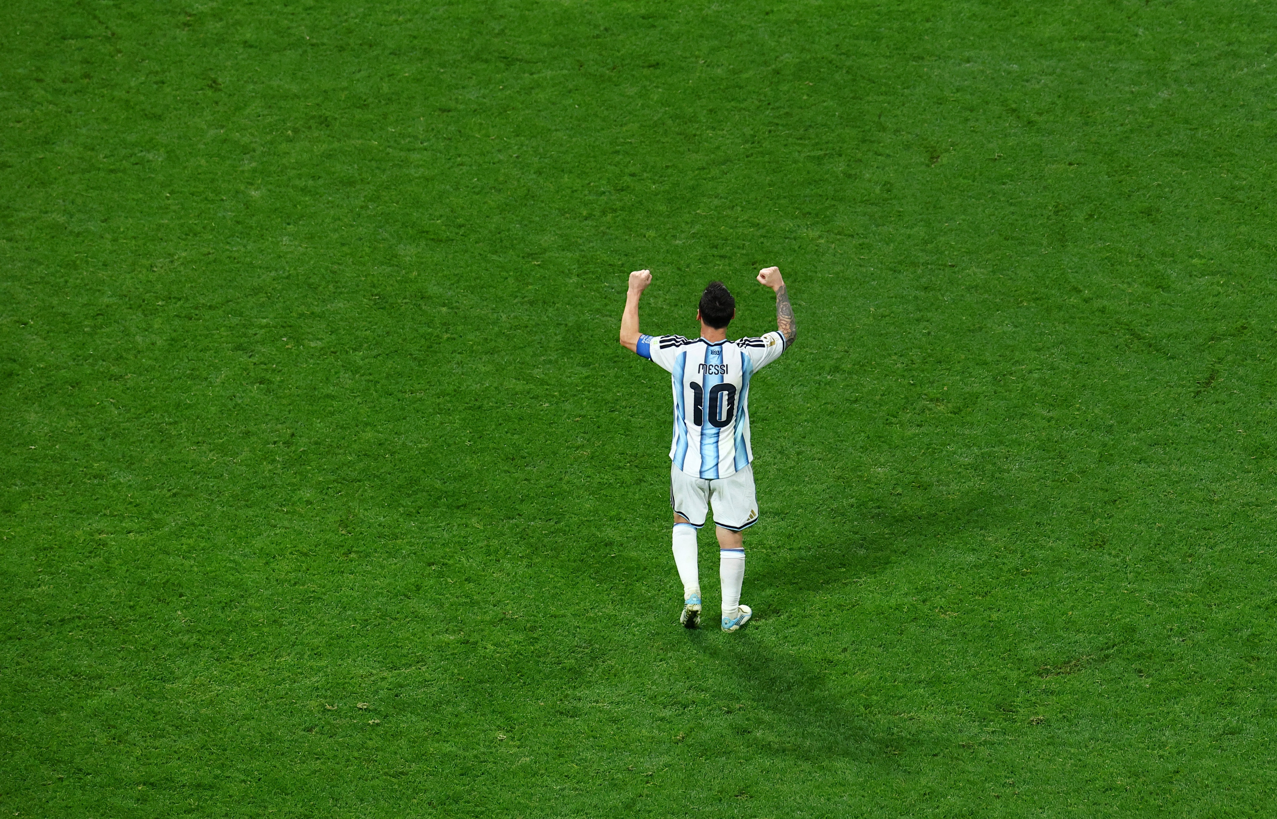 Argentina's Lionel Messi celebrates as he is featured in our Argentina vs. Switzerland prediction.