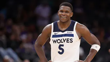 Anthony Edwards of the Minnesota Timberwolves reacts during the second half against the Phoenix Suns, and we offer our top Timberwolves vs. Suns player props and expert picks based on the best NBA odds.