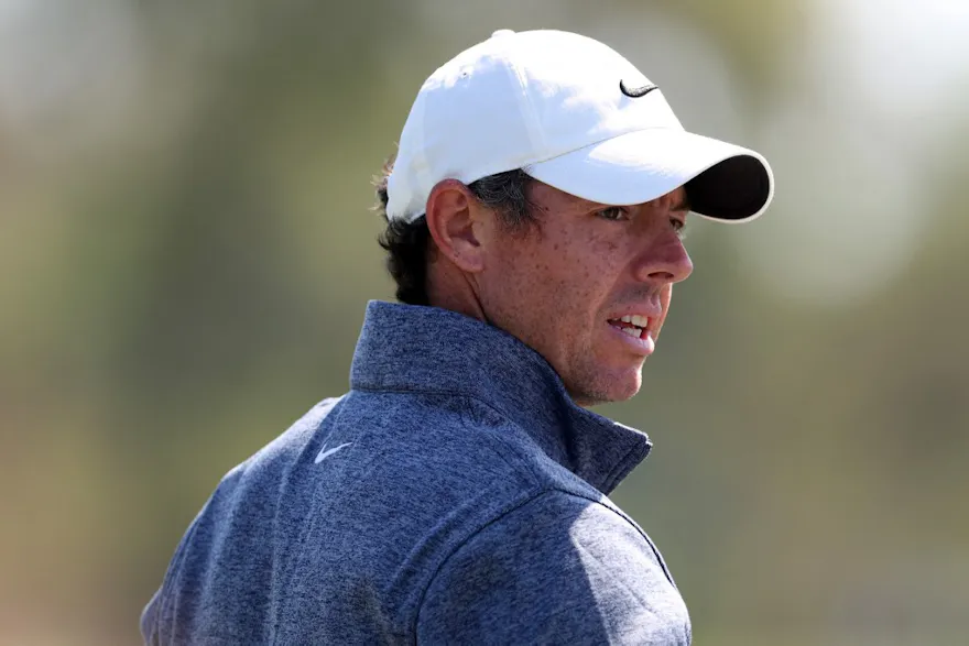 Rory McIlroy looks on during a practice round as we look at the top Players Championship odds boosts.