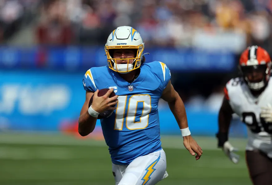 Justin Herbert of the Los Angeles Chargers at SoFi Stadium, and we offer our top player props for Herbert for Chargers vs. Bears based on the best NFL odds.