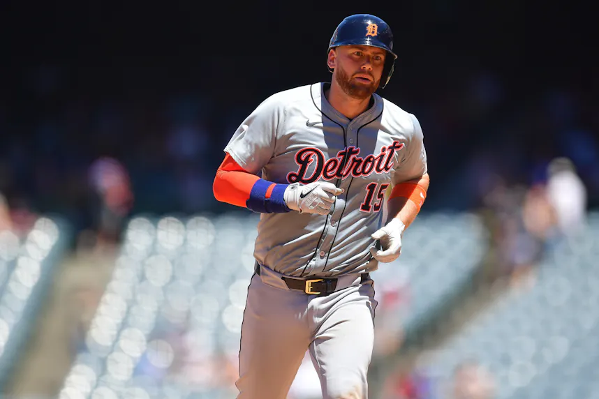 Detroit Tigers catcher Carson Kelly runs the bases as we look at the details of the Michigan 2025 FY budget money set aside for responsible gambling.