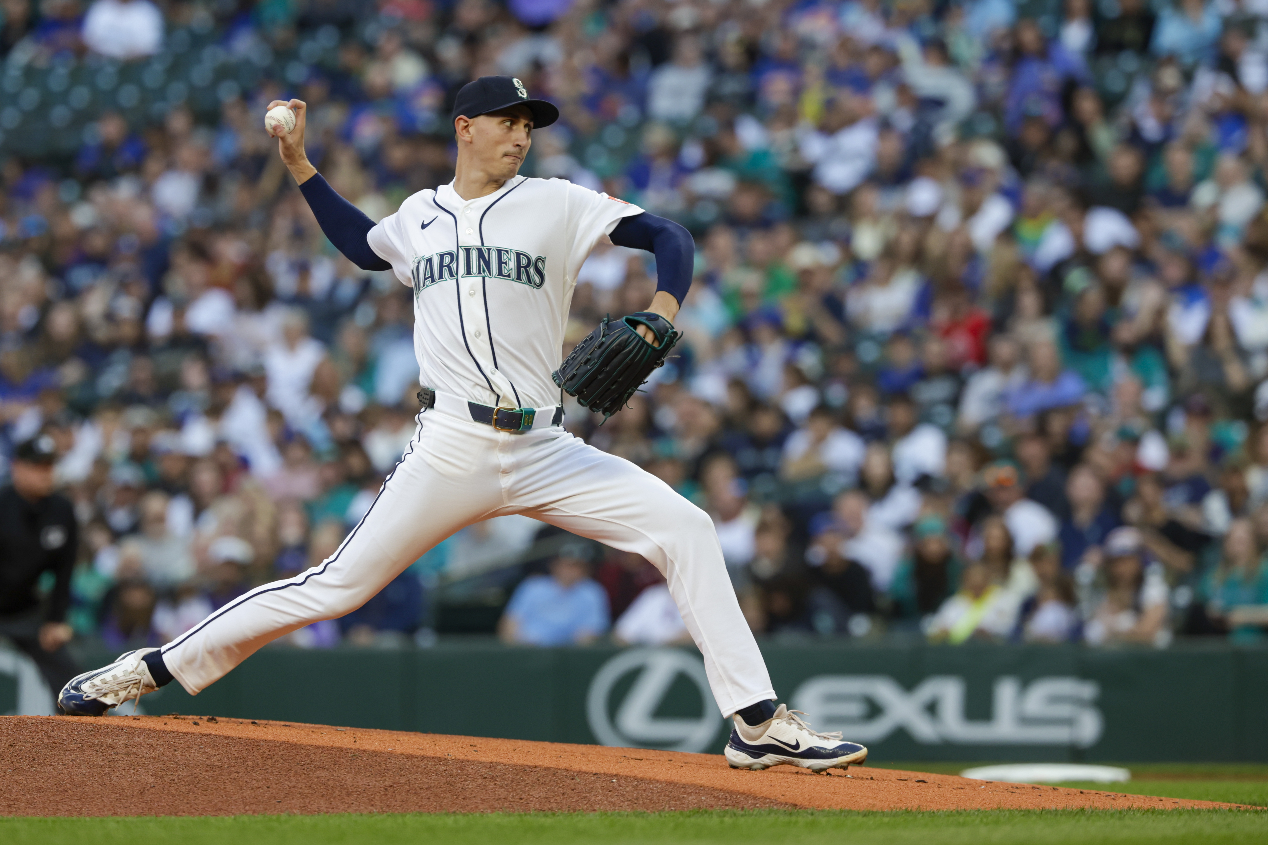 Seattle Mariners starting pitcher George Kirby throws as we make our best NRFI picks today. 
