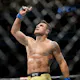 Rafael Dos Anjos celebrates his victory against Neil Magny.