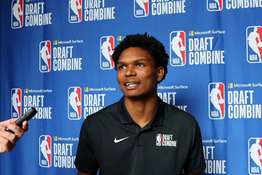 Ausar Thompson speaks with the media as we look at the top NBA draft position odds