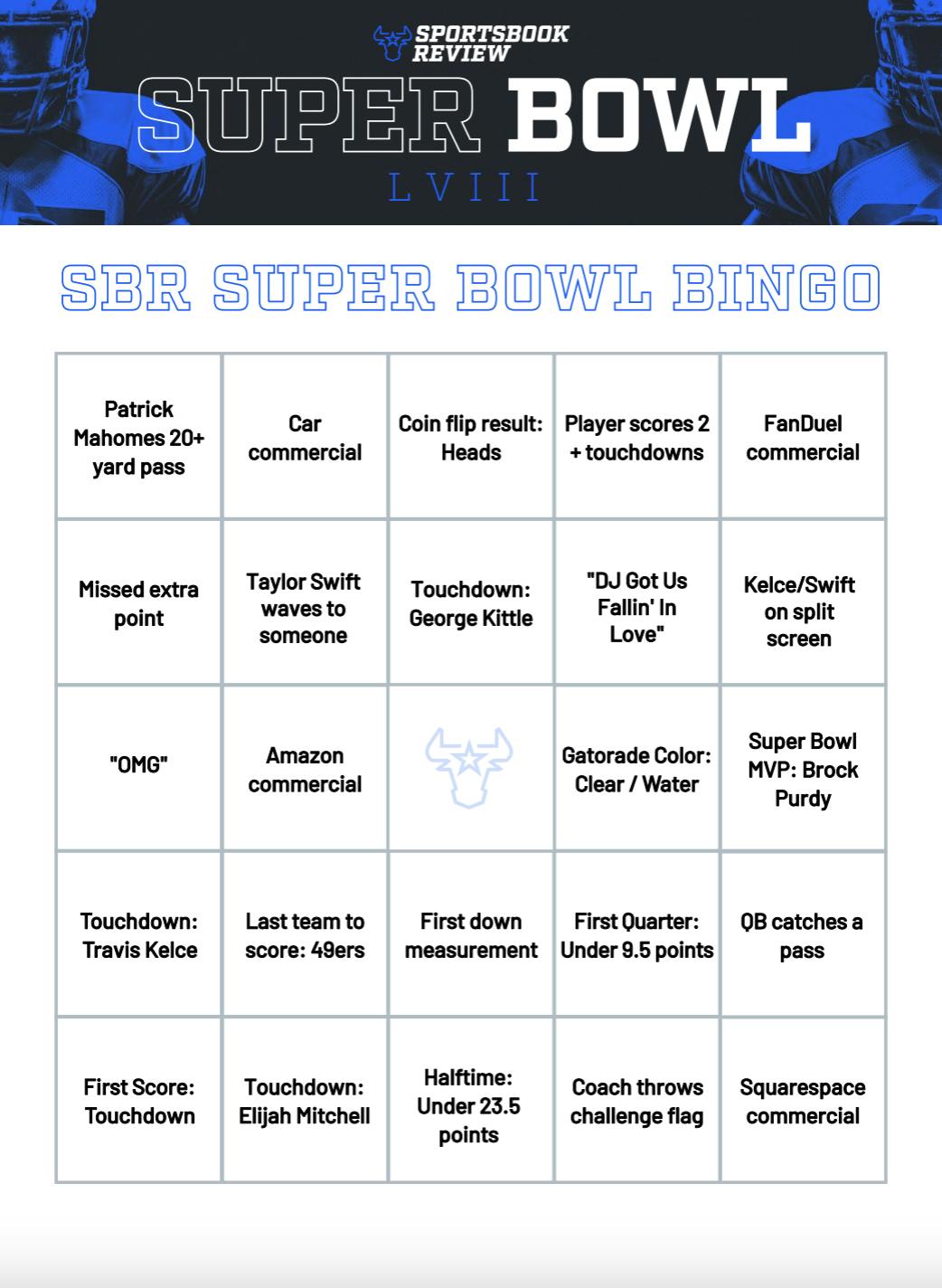 Printable Super Bowl Bingo Cards: Free Party Game for Super Bowl 59
