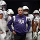 Head coach Sonny Dykes of the TCU Horned Frogs waits to take the field before the Fiesta Bowl against the Michigan Wolverines. 