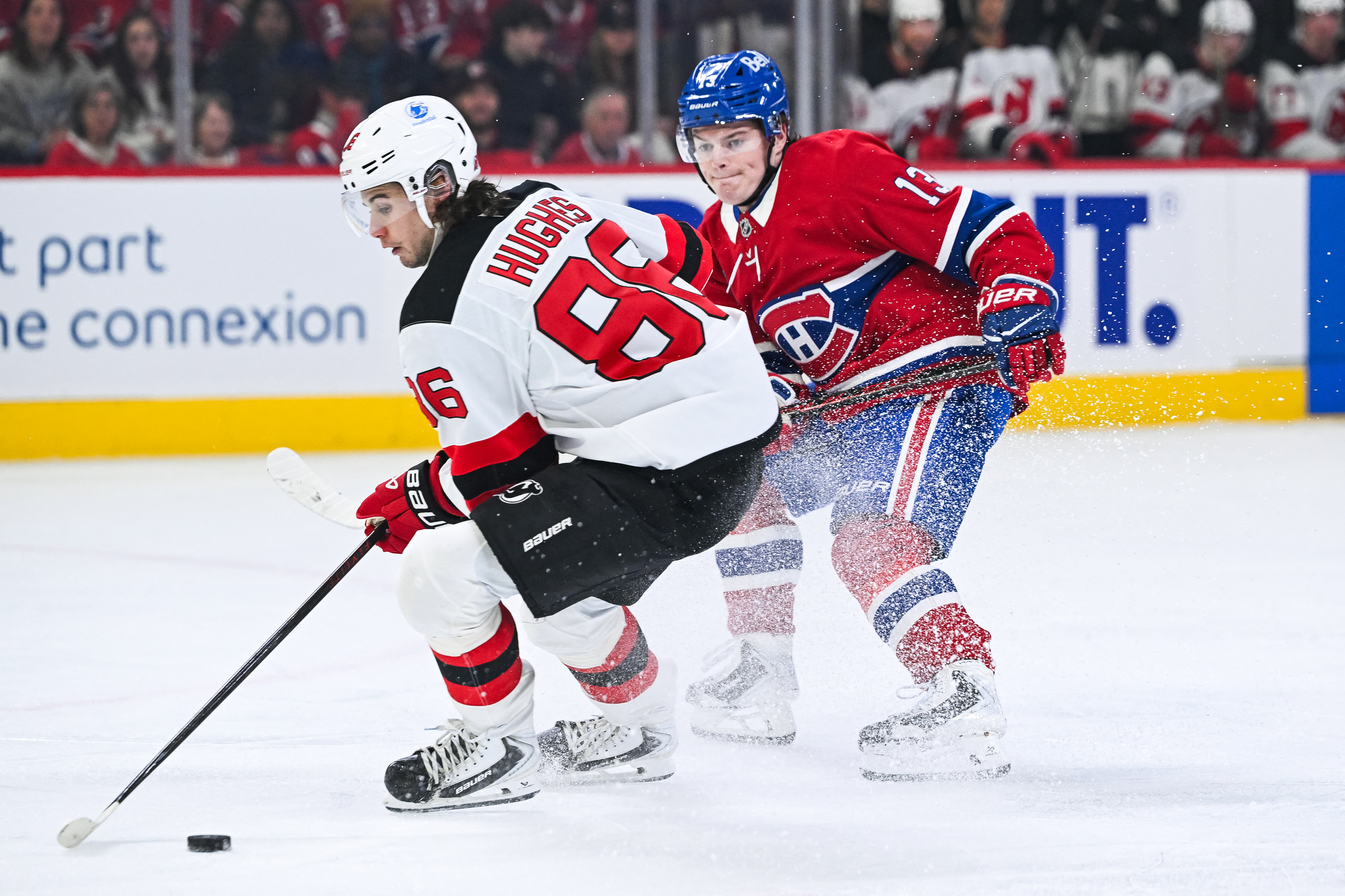 Jack Hughes in action as we provide our Flyers vs. Devils prediction and odds.