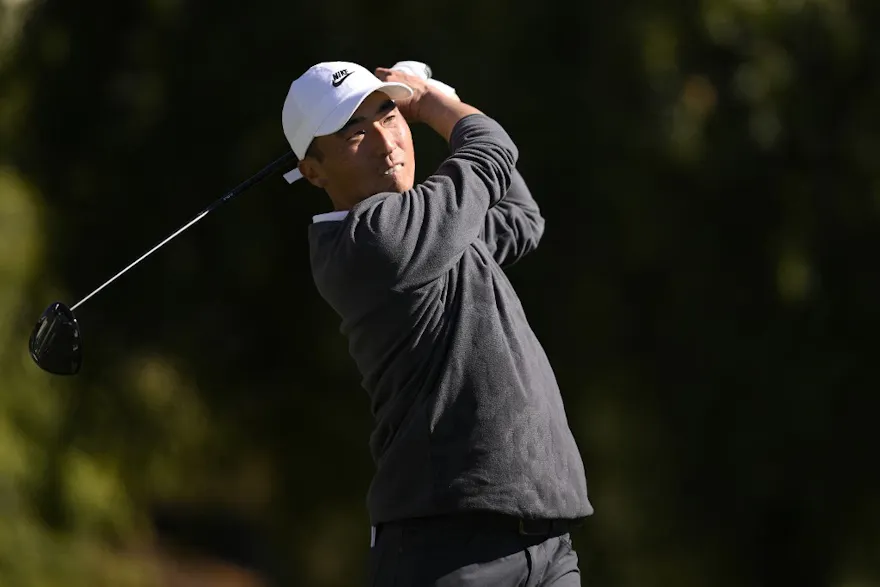 Doug Ghim of the United States plays his shot from the fifth tee as we look at our best Cognizant Classic picks based on the best PGA Tour odds.