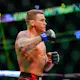 Dustin Poirier prepares for his lightweight title fight against Charles Oliveira of Brazil during the UFC 269 event at T-Mobile Arena on December 11, 2021 in Las Vegas, Nevada.