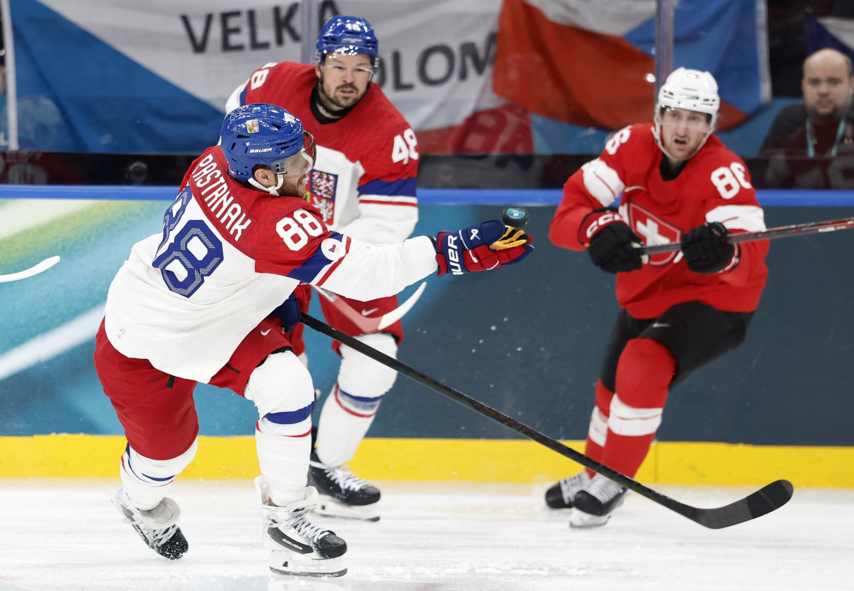 David Pastrnak in action as we provide our Czechia vs. Denmark prediction and best bets. 