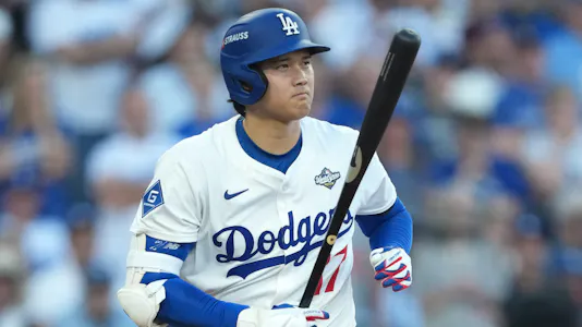 Los Angeles Dodgers two-way player Shohei Ohtani - who is the focal point of our best Shohei Ohtani player props - walks against the Toronto Blue Jays.
