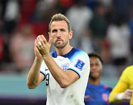  Harry Kane of England celebrates after the team's match against Wales. 