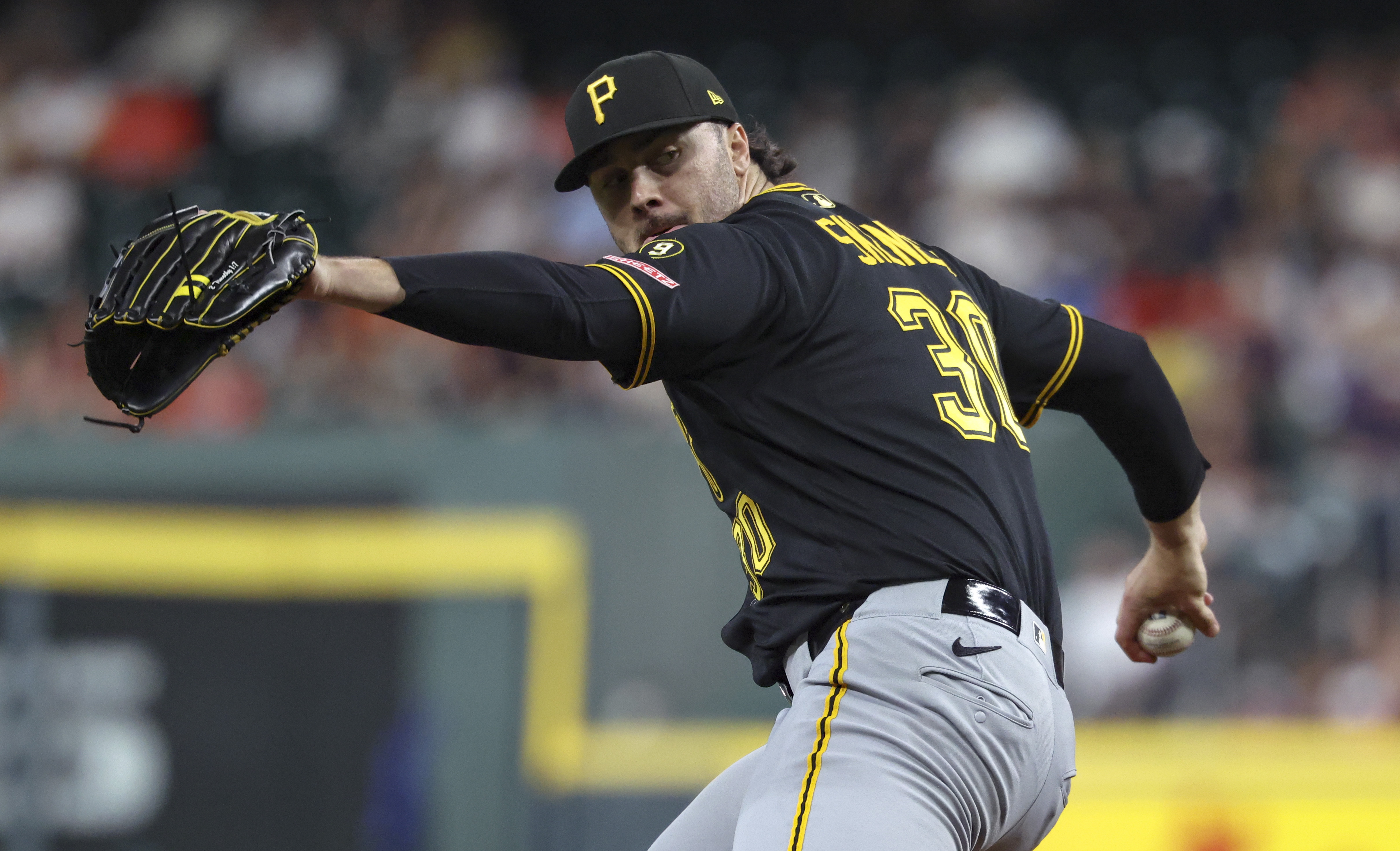 Pittsburgh Pirates starting pitcher Paul Skenes - who's featured in my best NRFI bets today - delivers a pitch. 