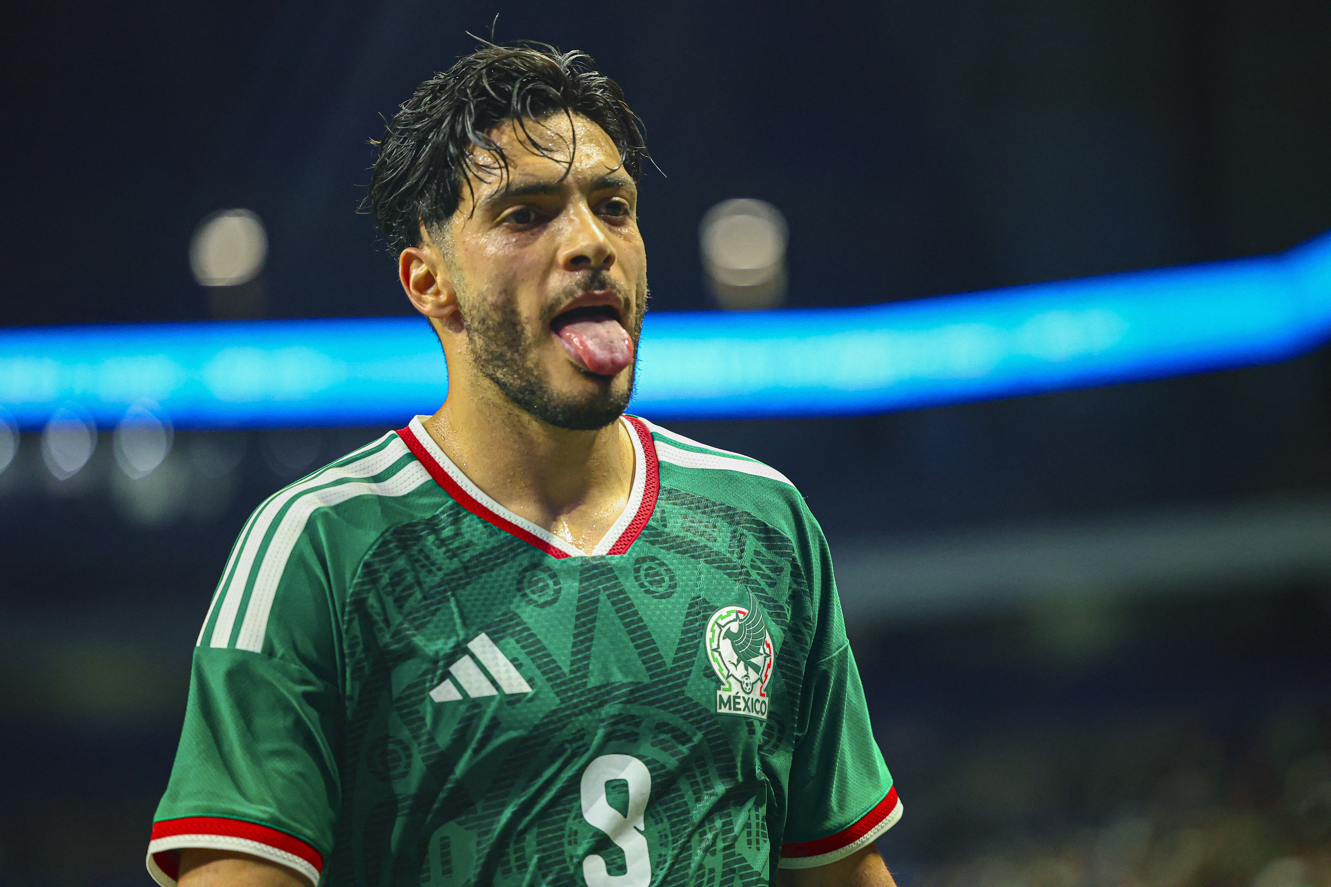 Mexico forward Raul Jimenez gestures after a loss, while we look at the best Mexico World Cup 2026 odds.