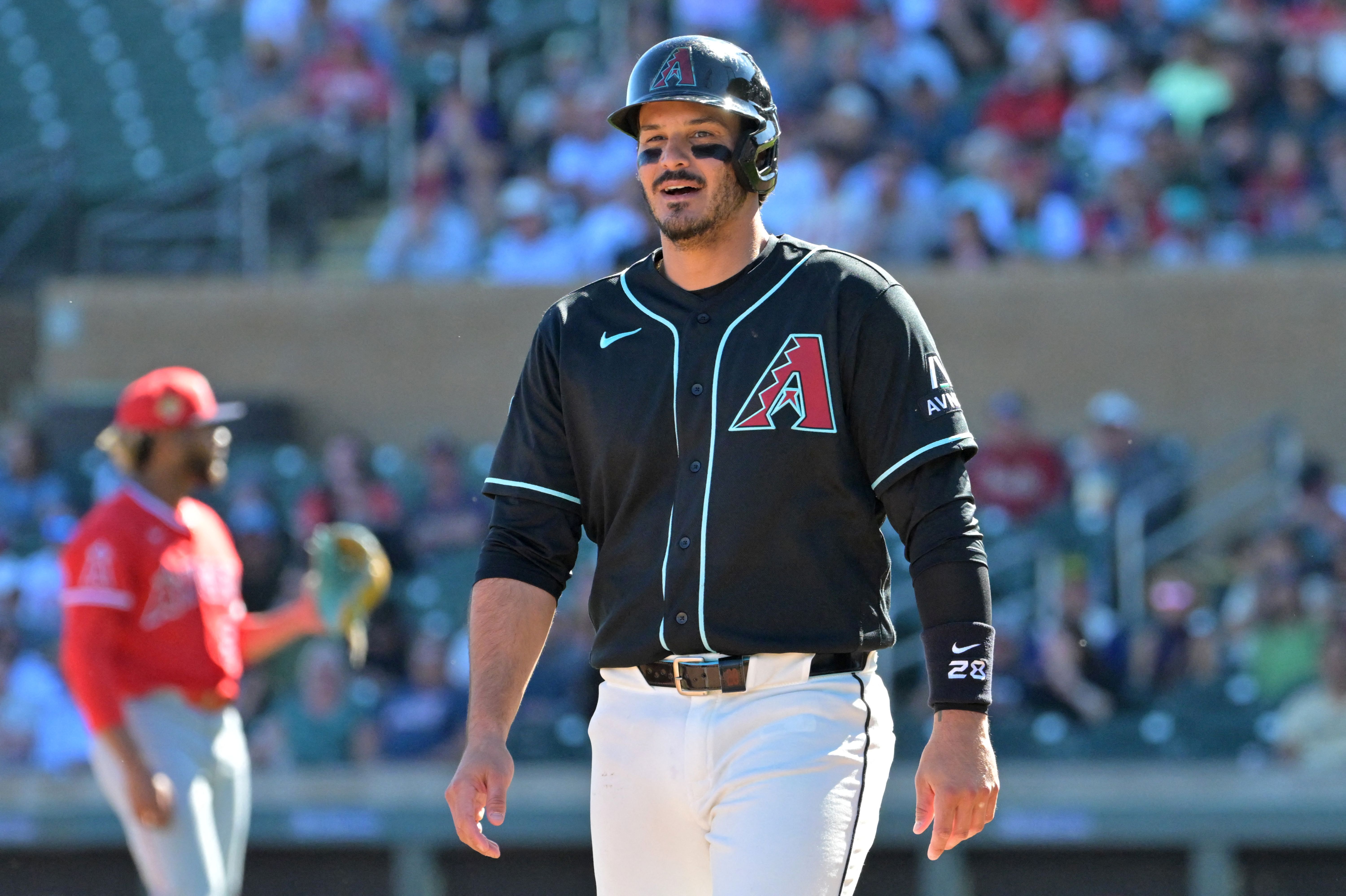 Arizona Diamondbacks third baseman Nolan Arenado looks on, and he's key to our Puerto Rico vs. Colombia predictions