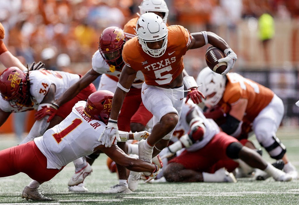 Texas running back Bijan Robinson is the only rusher in the first round of our NFL Mock Draft.