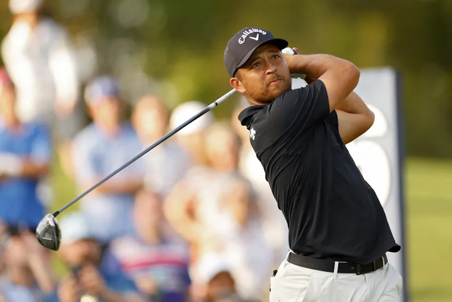 Xander Schauffele of the United States plays his shot as we look at The Players Championship Round 4 odds and picks