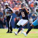 Chicago Bears quarterback Caleb Williams throws a pass against the Tennessee Titans as we look at the FanDuel promo code.