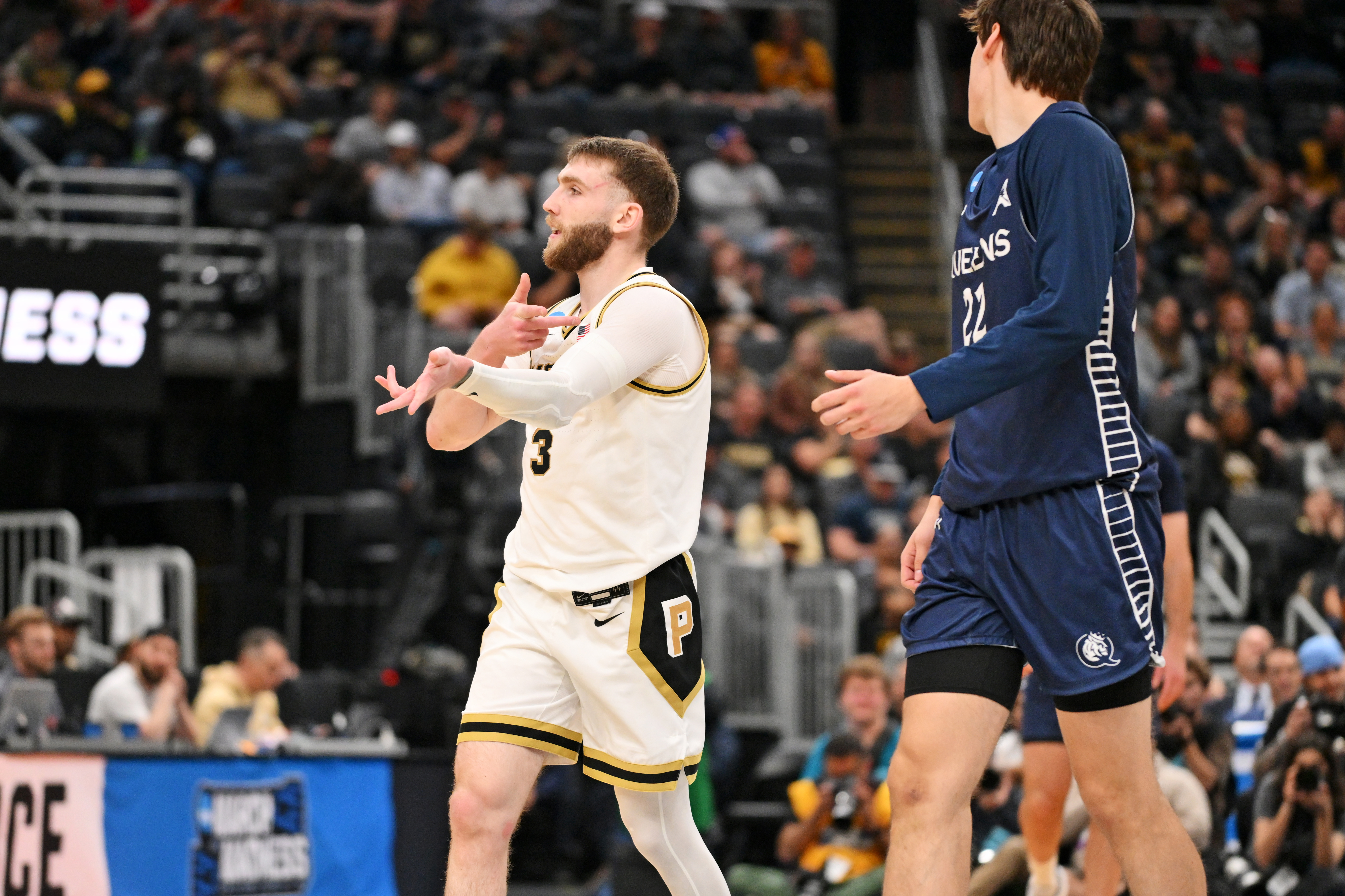 Braden Smith in action as we provide our Miami vs. Purdue prediction and parlay today.