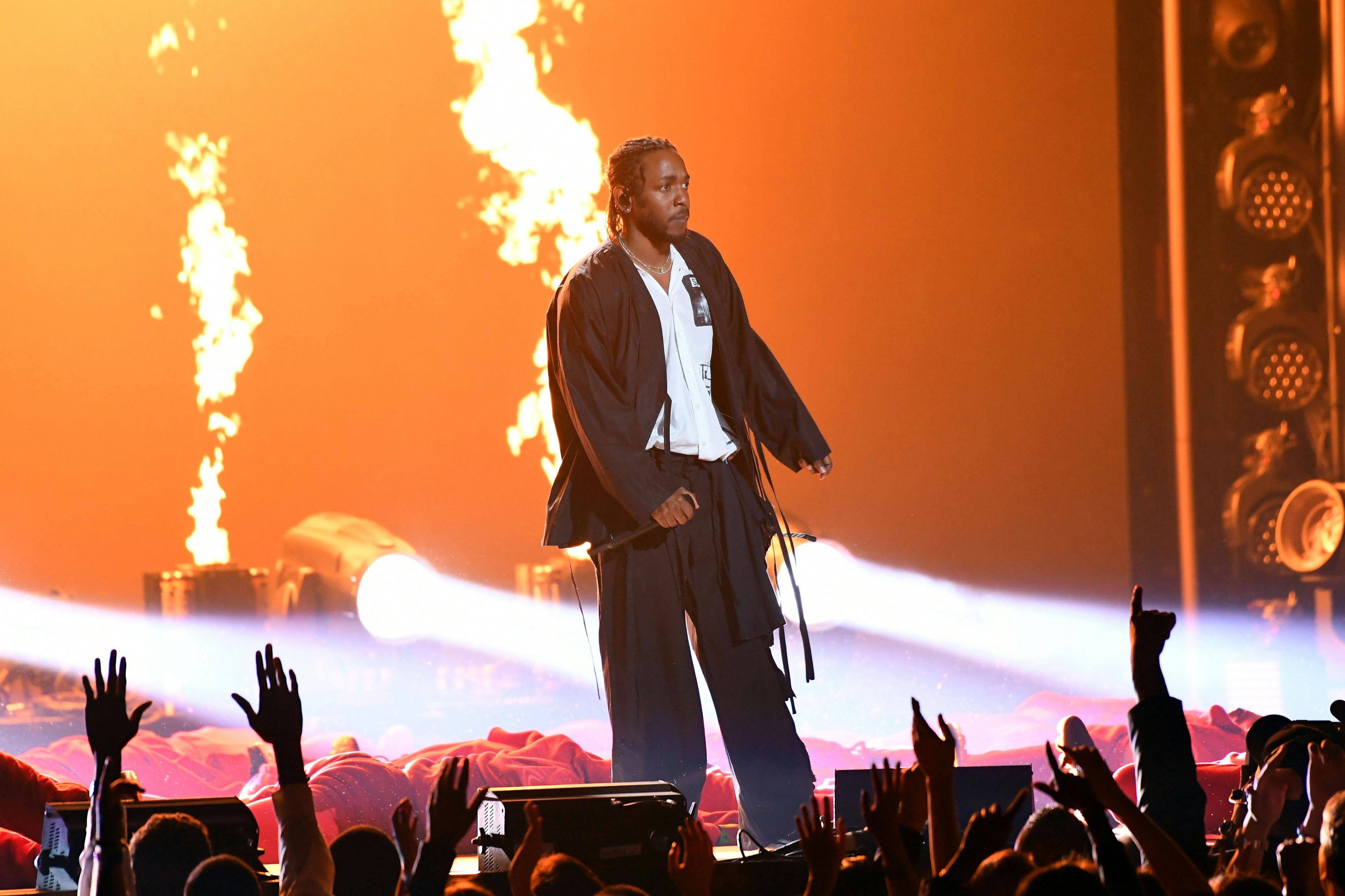 Kendrick Lamar performs during the 60th Annual Grammy Awards, and we explore the best Super Bowl halftime show odds for his performance.