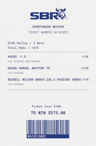 49ers vs. Broncos Best Same Game Parlay: Deebo Samuel Running Game KEY to  Niners Success on SNF (September 25)