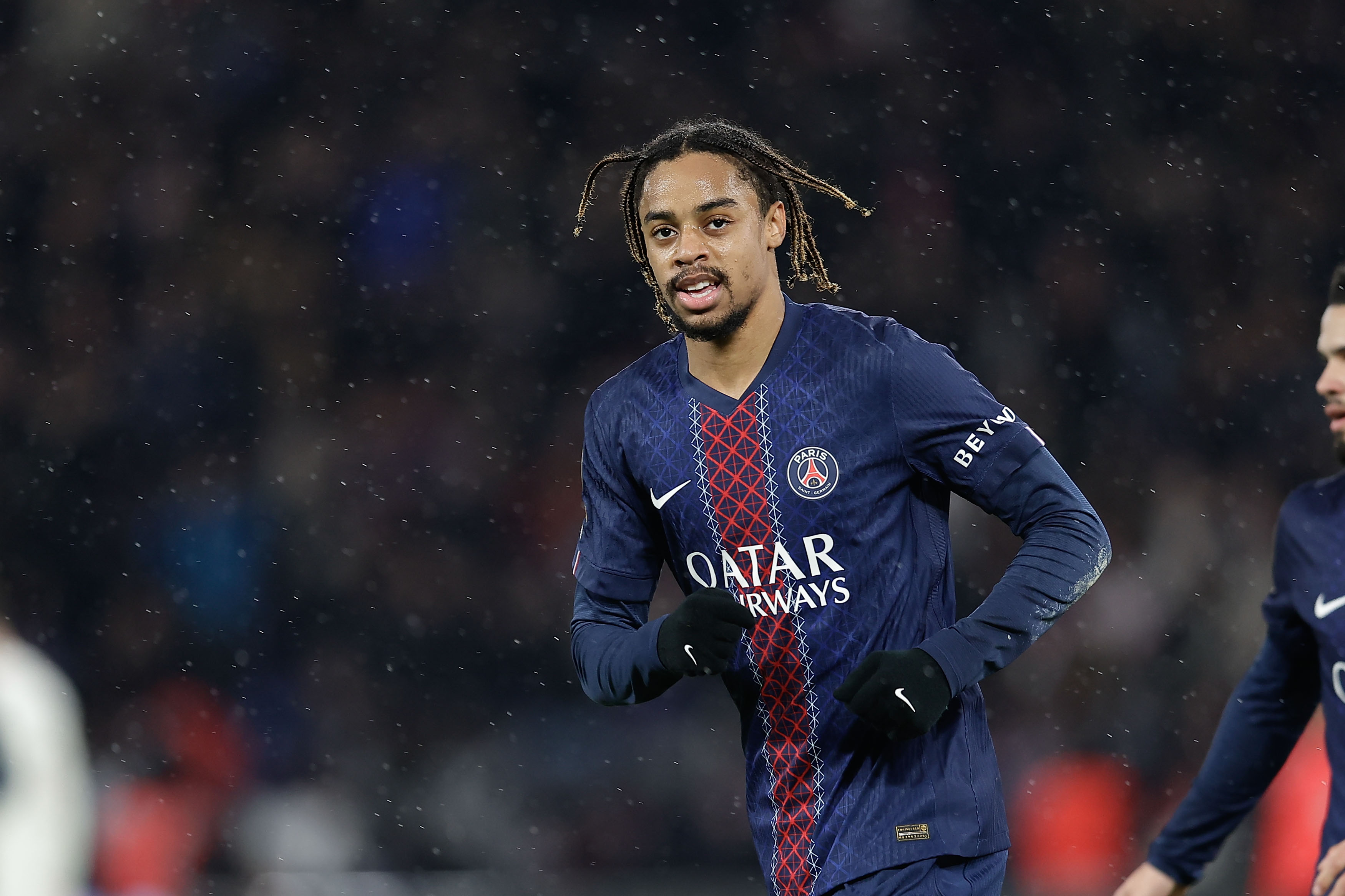 PSG's Bradley Barcola celebrates as we offer our best PSG vs. Newcastle parlay.